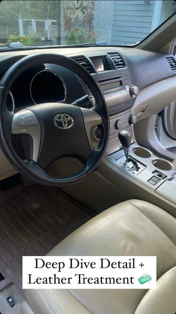 car interior cleaning