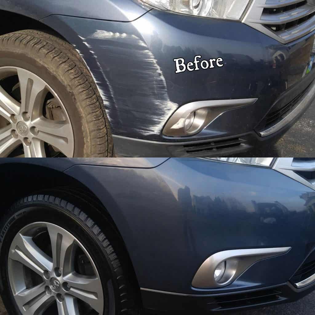 scratch removal before and after